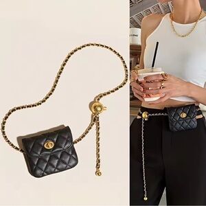 Black Quilted Crossbody Bag